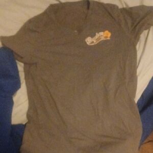 Men's Casual Gray V-Neck Tee